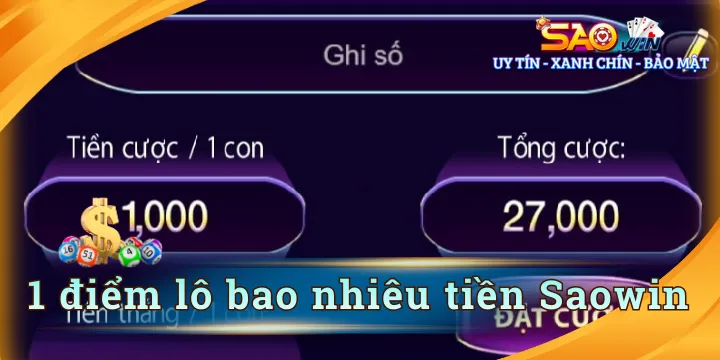 “1 điểm lô bao nhiêu tiền trong cổng game Saowin?” Giải đáp nhanh thắc mắc