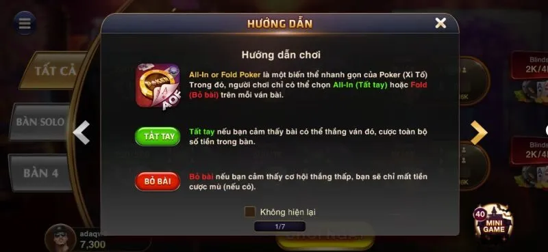 Quy trình chơi một ván poker tại Saowin